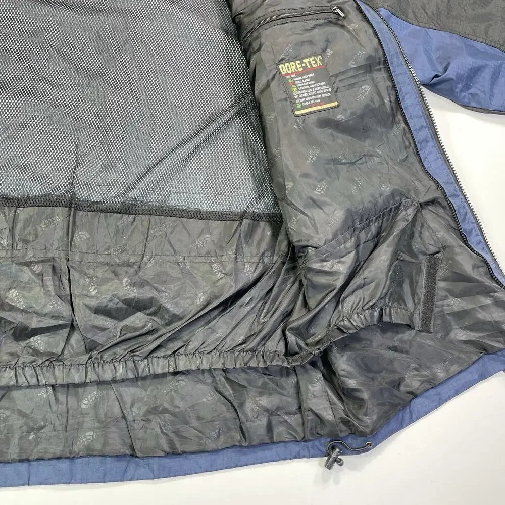 The North Face Mens Summit Series Goretex Waterproof Hooded Jacket Blue Sz XXL